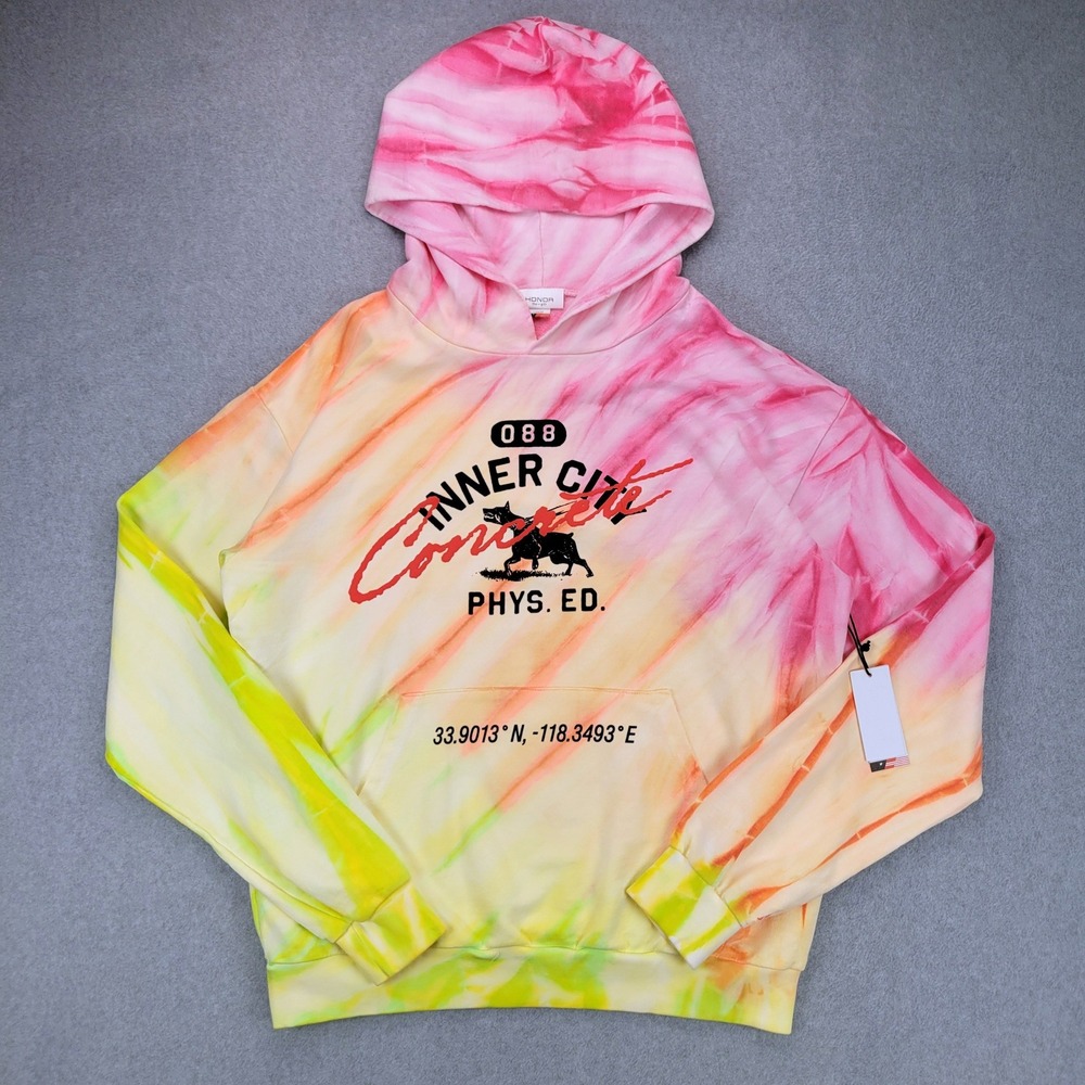 Honor The Gift Inner City Concrete Hoodie Mens Large Multi Tie Dye Graphic